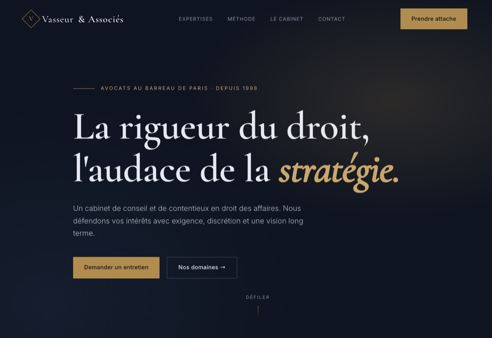Aperçu du site avocat